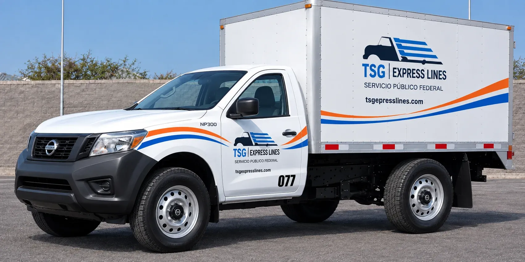 Unidad Nissan caja seca de TSG Express Lines